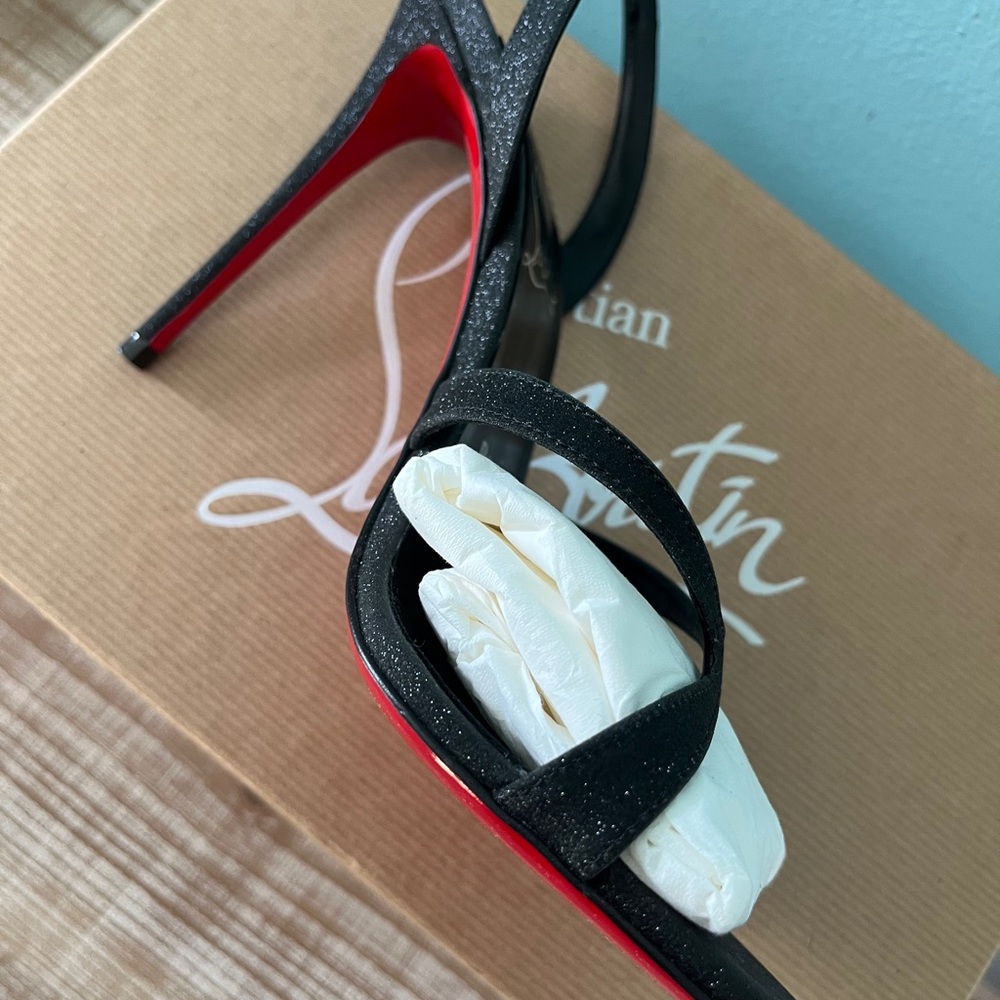 Christian Louboutin Emilie 100 Leather Slingback Sandal - Picture 5 of 8